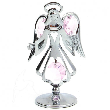 Crystocraft Guardian Angel - Silver - Pink