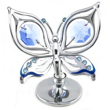 image Crystocraft Ulysses Butterfly - Silver - Blue