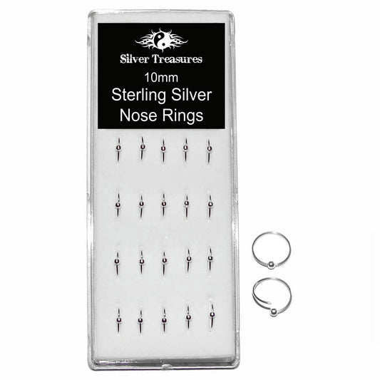 Stirling Silver Nose Rings 10MM