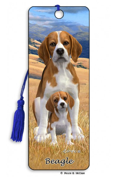 Artgame Beagle 3D bookmark