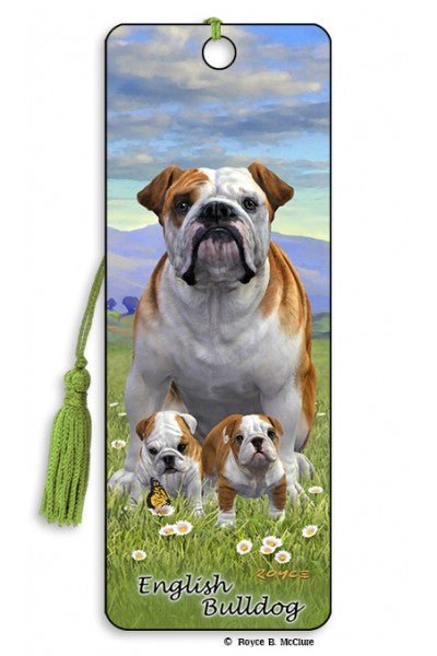 Artgame English Bulldog 3d Bookmark