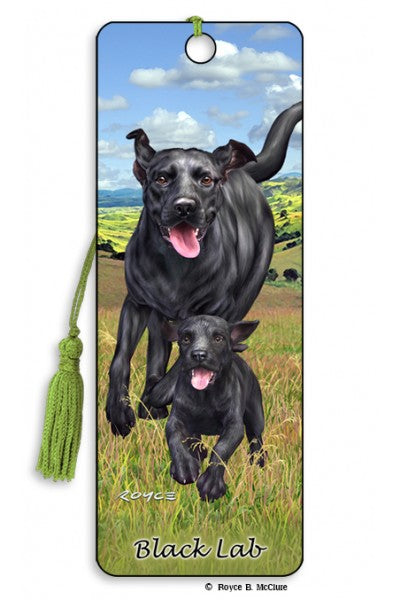 Artgame Black lab Dog 3d Bookmark