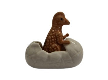 Dinosaur in Egg Ceramic Miniature porcelain dinosaur figurine