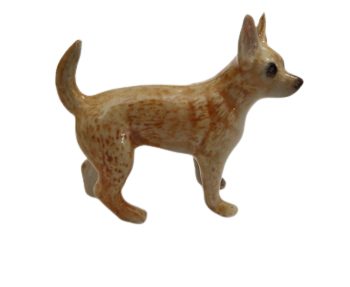 image Chihuahua Light Brown Standing Looking Right ceramic Miniature Dog figurine
