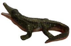 image Crocodile Turning Right Ceramic Miniature reptile figurine