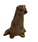 image Otter Sitting Ceramic Miniature animal Figurine