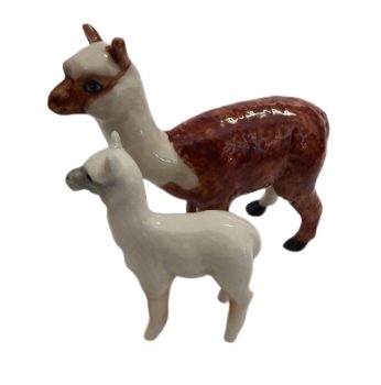 Lama set porcelain animal figurine