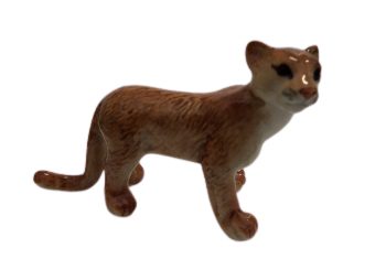 image Puma Standing Ceramic miniature Animal Figurine