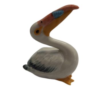image Pelican fish mouth ceramic miniature figurine
