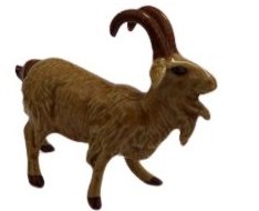 image Brown Goat Ceramic miniature animal figurine