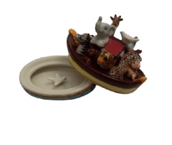 Noah's Ark Box Porcelain Jungle Miniature Figurine