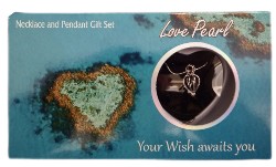 Wish pearl love Pearl Heart Reef necklace pendant Set