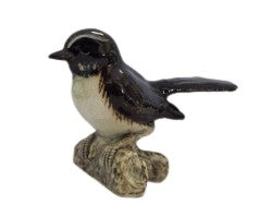 image Miniature porcelain Willy wagtail  Bird Figurine