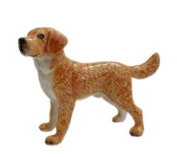 image  golden Retriever standing ceramic porcelain dog figurine