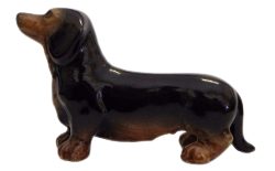 image Large Dachshund Dog standing ceramic miniature porcelain figurine