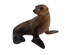 image Sea lion looking right ceramic miniature porcelain Animal figurine