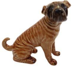 image Shar-pei Dog Sitting Ceramic Miniature Figurine