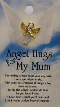 image Angel Hugs for my Mum Guardian Angel Pin