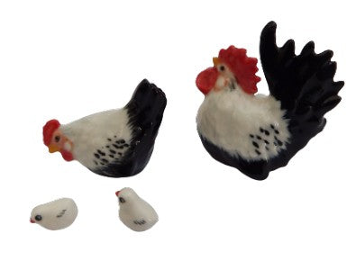Fat Chook and Hen Family Black and White