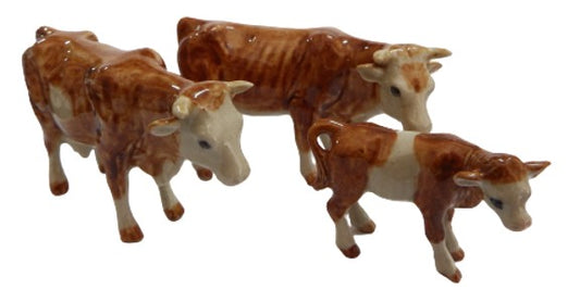 Brown Cow Family Set of 3