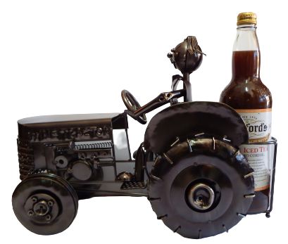 image wine tractor nuts and Bolts wine bottle holder