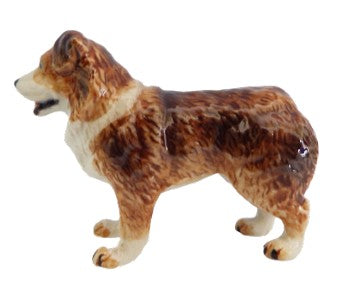 Australian Shepherd Dog ceramic Miniature Figurine