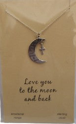 image love you to the moon and back Necklace