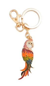 image Bling parrot Keychain /bagclip