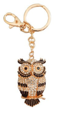 image Bling Owl Key Ring Bag Clip
