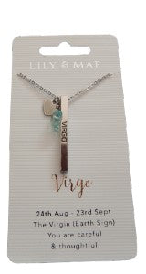 star Sign Virgo lily & Mae necklace