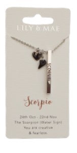 star Sign Scorpio lily & Mae necklace