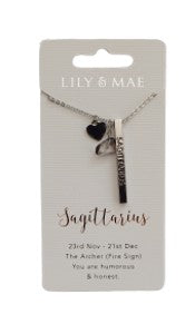 star Sign Sagittarius lily & Mae necklace