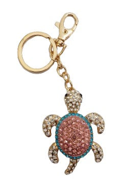 Turtle Bling  Keyring Bag Clip