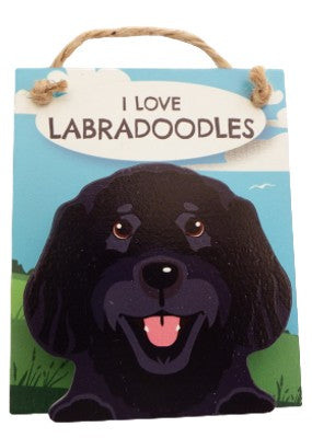 I love Labradoodles Black Pet Pegs