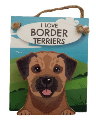 I Love Border Terriers Pet Pegs