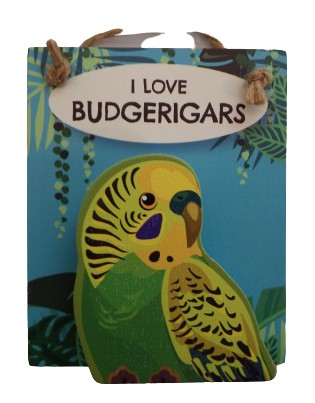 I love Budgerigars Pet Pegs -Green