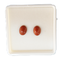 Red Jasper Stud Earrings oval small
