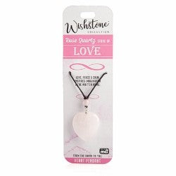 Rose Quartz Heart Pendant wishstone