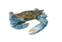 image Blue Crab ceramic Miniature Porcelain figurine