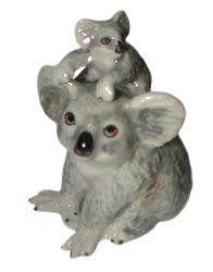 image Koala With Baby on Top ceramic miniature Figurine