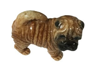 image Sharpei Puppy  Miniature  Ceramic Dog Figurine