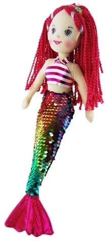 Doll Mermaid Ellie Multi Sequin 35cm
