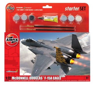AIRFIX STARTER SET - MCDONNELL DOUGLAS F-15A STRIKE EAGLE