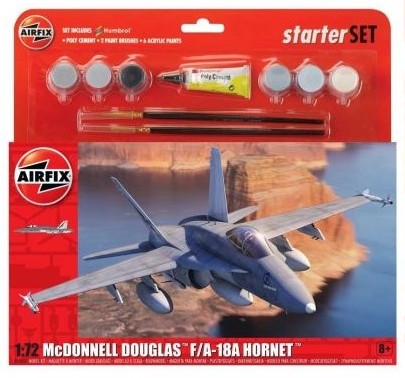 image AIRFIX  STARTER SET - MCDONNELL DOUGLAS F-18 HORNET