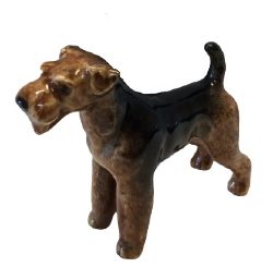 image Airedale Terrier Ceramic Miniature Dog Figurine