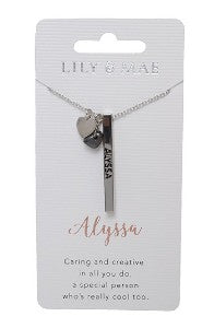 Alyssa Lily & Mae Personalised Necklace