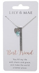 Best Friend Lily and Mae Personalised necklace
