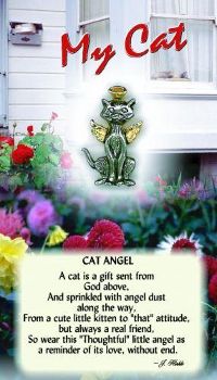 image Cat  guardian Angel Pin