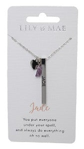 Jade Lily & Mae Personalised Necklace