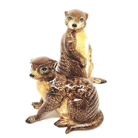 Meerkat Set Two Ceramic Figurine